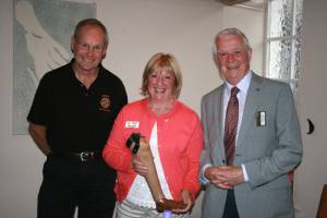 Eleanor with President Elect Jim McConnell and Rotarian Dr Jim Penny